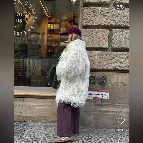 Zara faux fur coat limited edition
